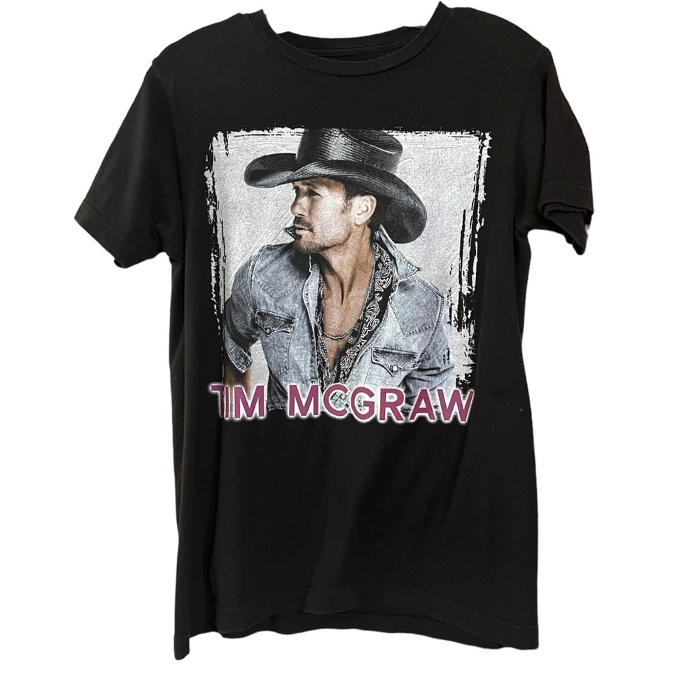 Vint2014 Tim McGraw Black Concert T Shirt Sundown Heaven Town Sz S GUC